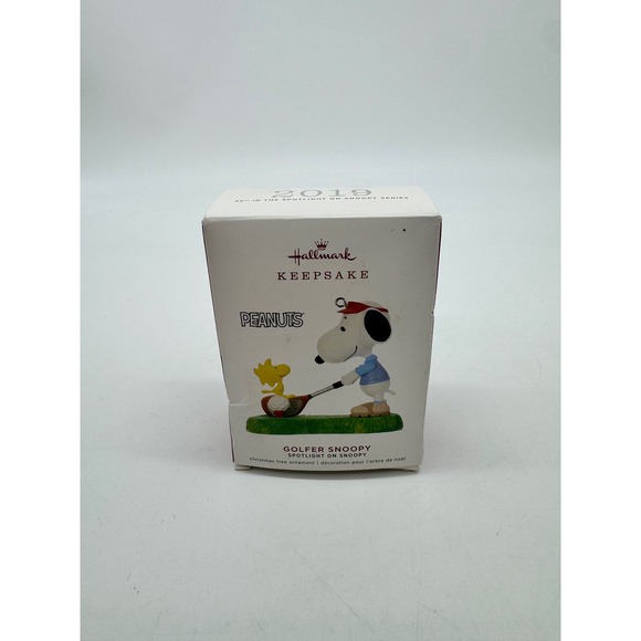 Hallmark 2019 Peanuts Golfer Snoopy and Woodstock Keepsake Christmas Ornament - Picture 5 of 12